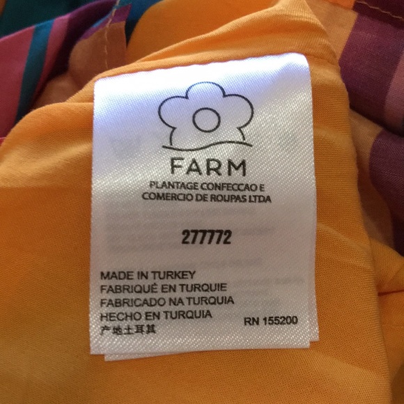 NWT, Anthropologie  Farm Rio Rainbow Striped Midi Dress - Picture 9 of 16